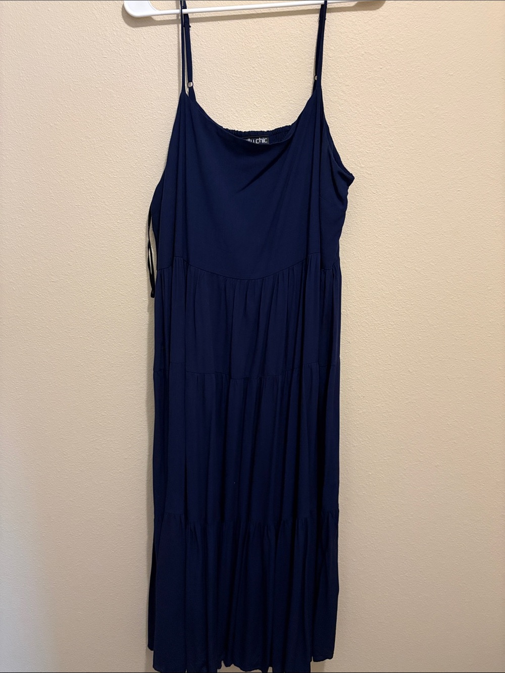 Navy blue city chic midi dress
